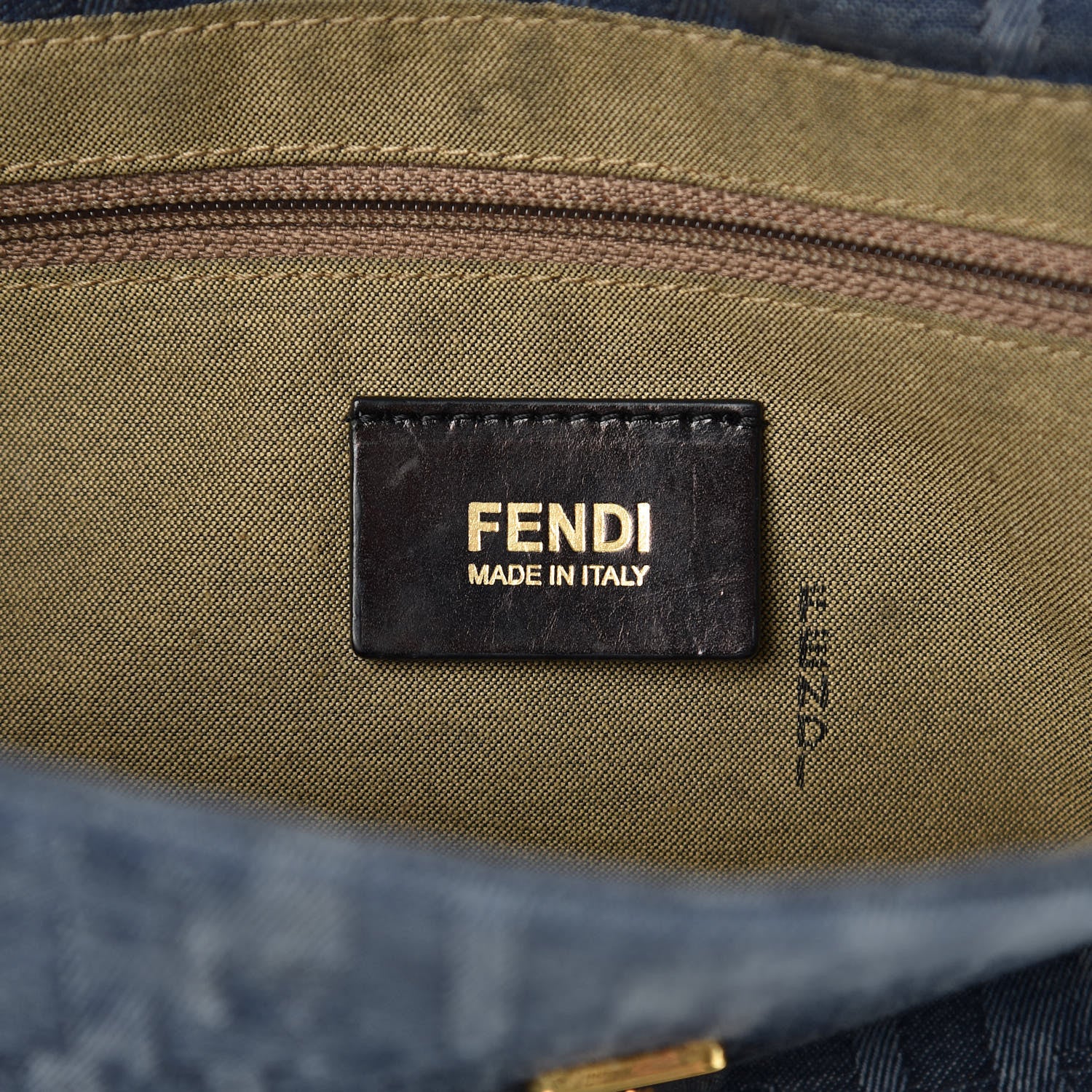 Fendi Denim Zucca Mia Shoulder Flap Blue 6 of 11