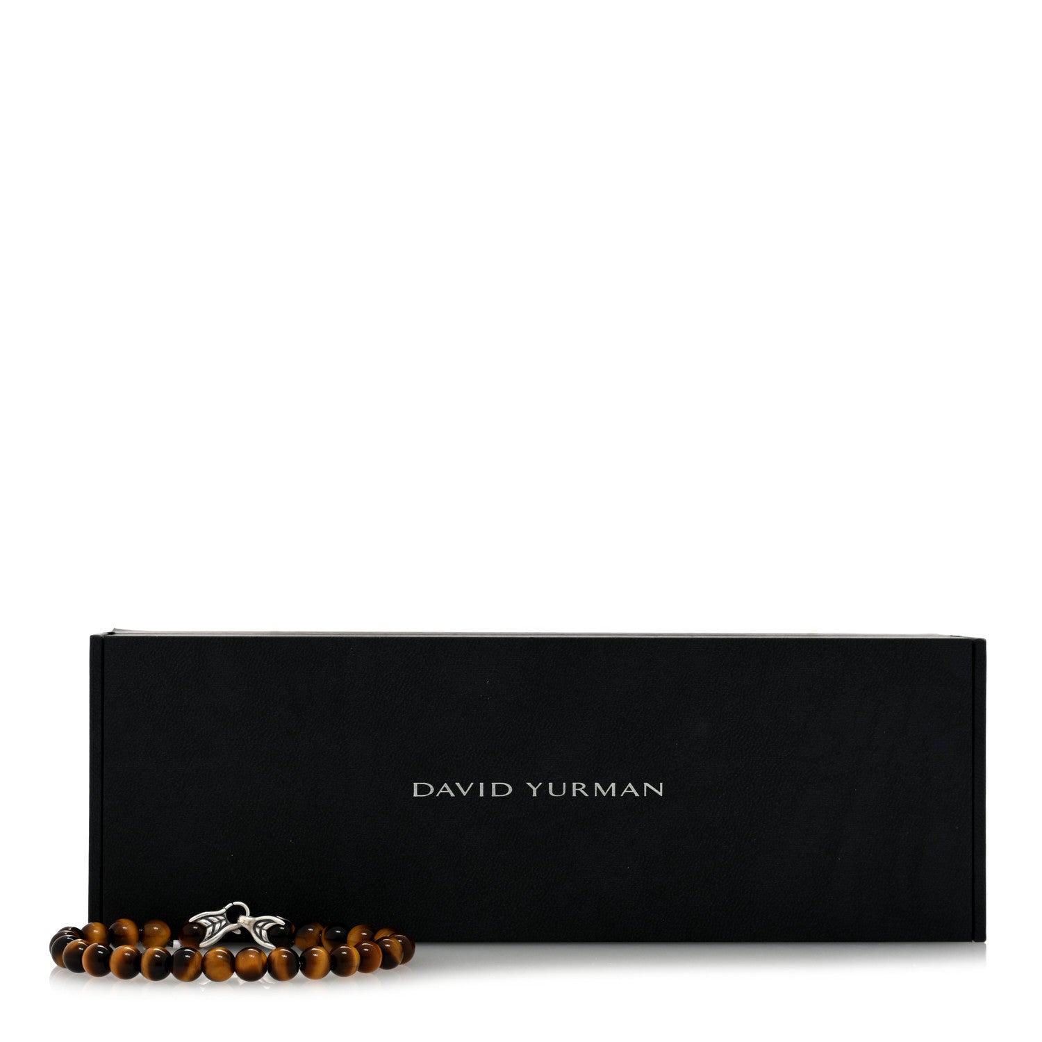 David Yurman Sterling Silver Tiger's Eye 8mm Spiritual Beads Bracelet 4 of 4