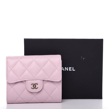 Chanel Caviar Quilted Compact Flap Wallet Light Pink 9 of 9