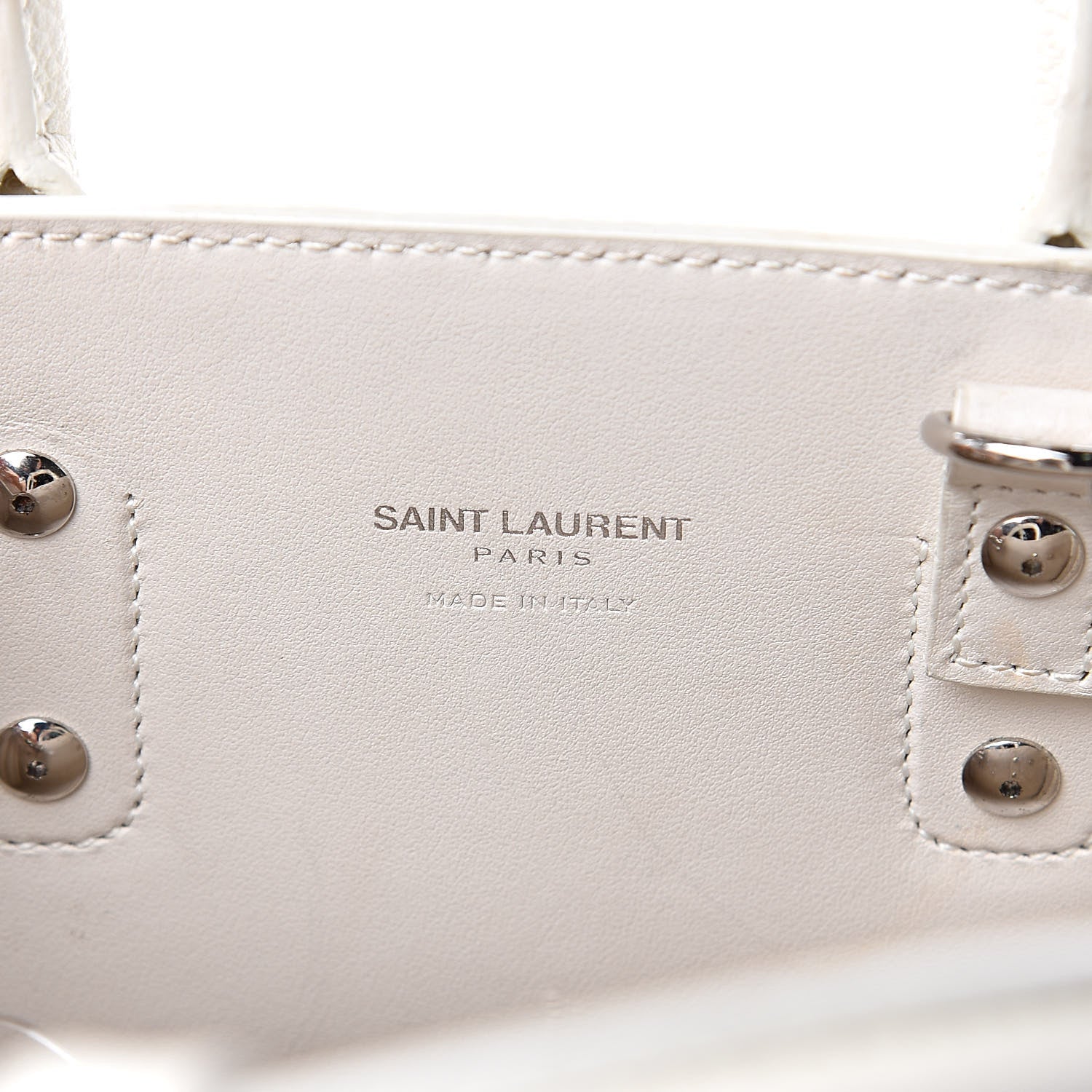 Saint Laurent Grained Calfskin Nano Sac de Jour Dove White 6 of 13