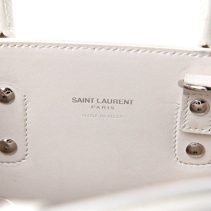 Saint Laurent Grained Calfskin Nano Sac de Jour Dove White 6 of 13