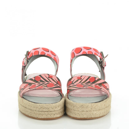 Louis Vuitton Monogram Jungle Dots Hibiscus Espadrille Sandals 37 Sugar Pink Poppy 2 of 8