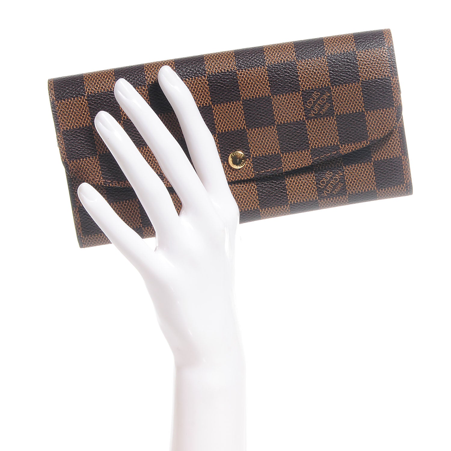 Louis Vuitton Damier Ebene Emilie Wallet 2 of 8