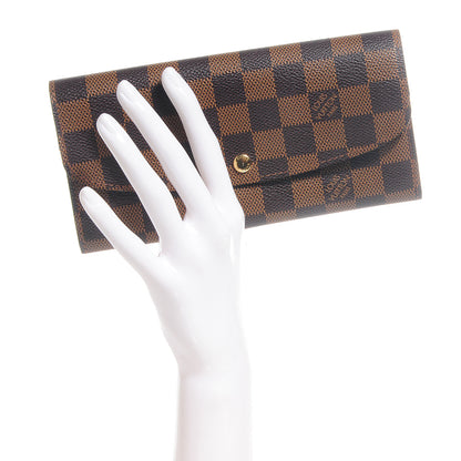 Louis Vuitton Damier Ebene Emilie Wallet 2 of 8