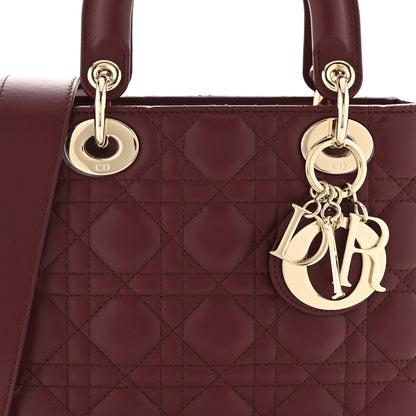 Christian Dior Lambskin Cannage Small My ABCDior Lady Bordeaux 8 of 10