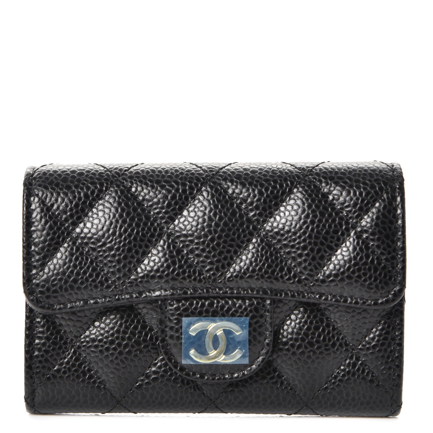 Chanel Caviar Quilted Flap Card Holder Black 1 of 9