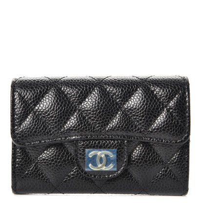 Chanel Caviar Quilted Flap Card Holder Black 1 of 9