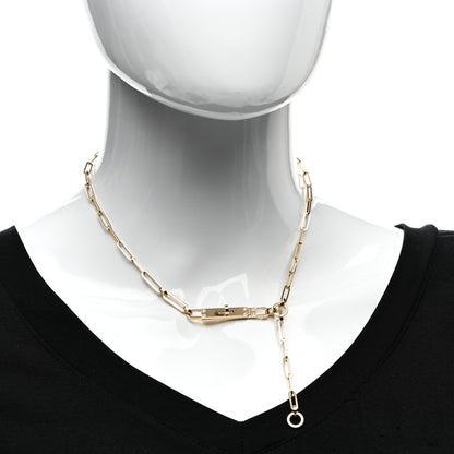 Hermes 18K Yellow Gold Diamond PM Kelly Chaine Lariat Necklace SH 2 of 4