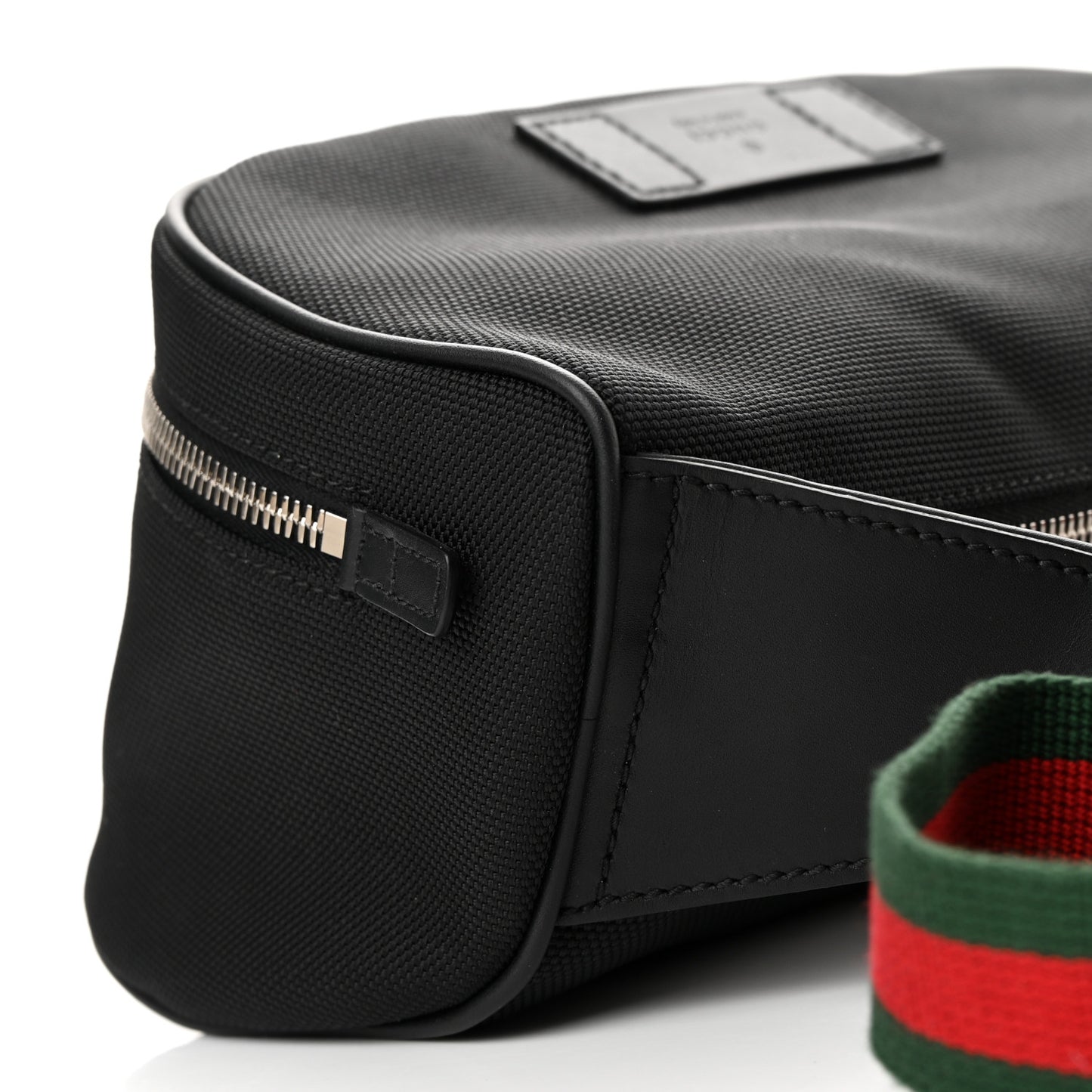 Techno Canvas Web Large Belt Bag Black