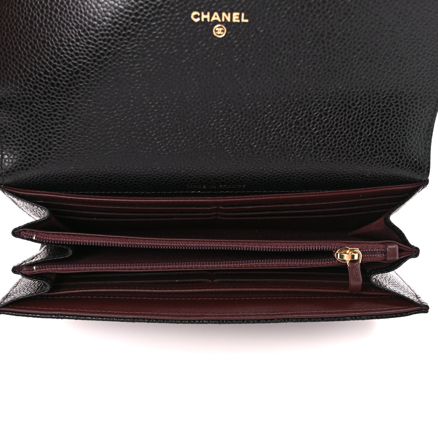 Chanel Caviar Quilted Large Gusset Flap Wallet Black 5 of 11