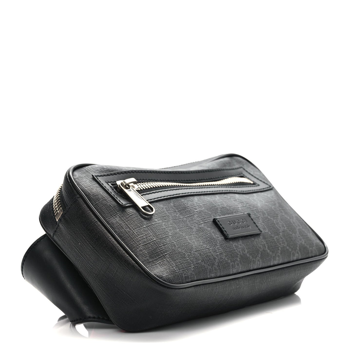 Soft GG Supreme Monogram Web Belt Bag Black Grey