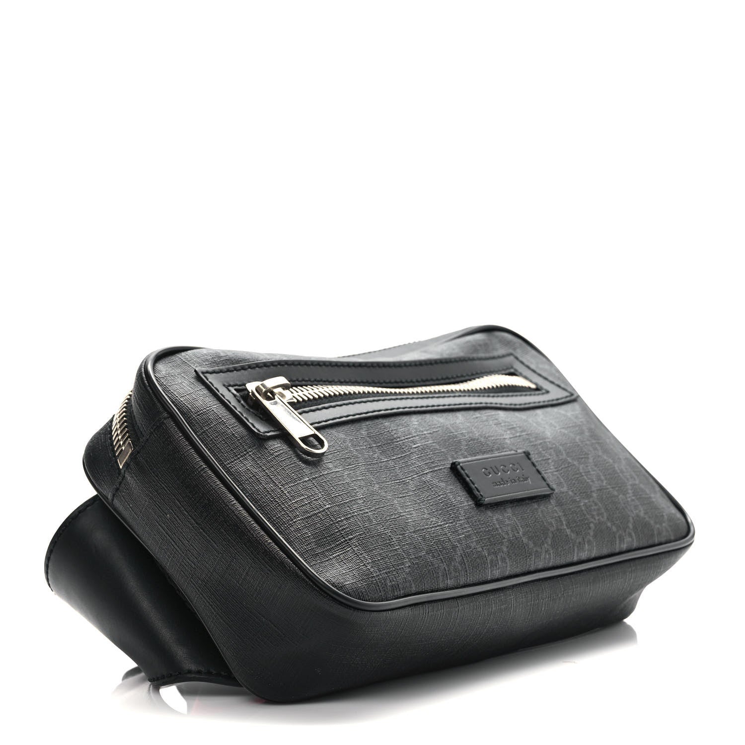 Gucci Soft GG Supreme Monogram Web Belt Bag Black Grey 4 of 9