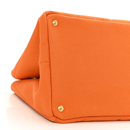 Prada Canapa Large Logo Tote Papaya 9 of 10