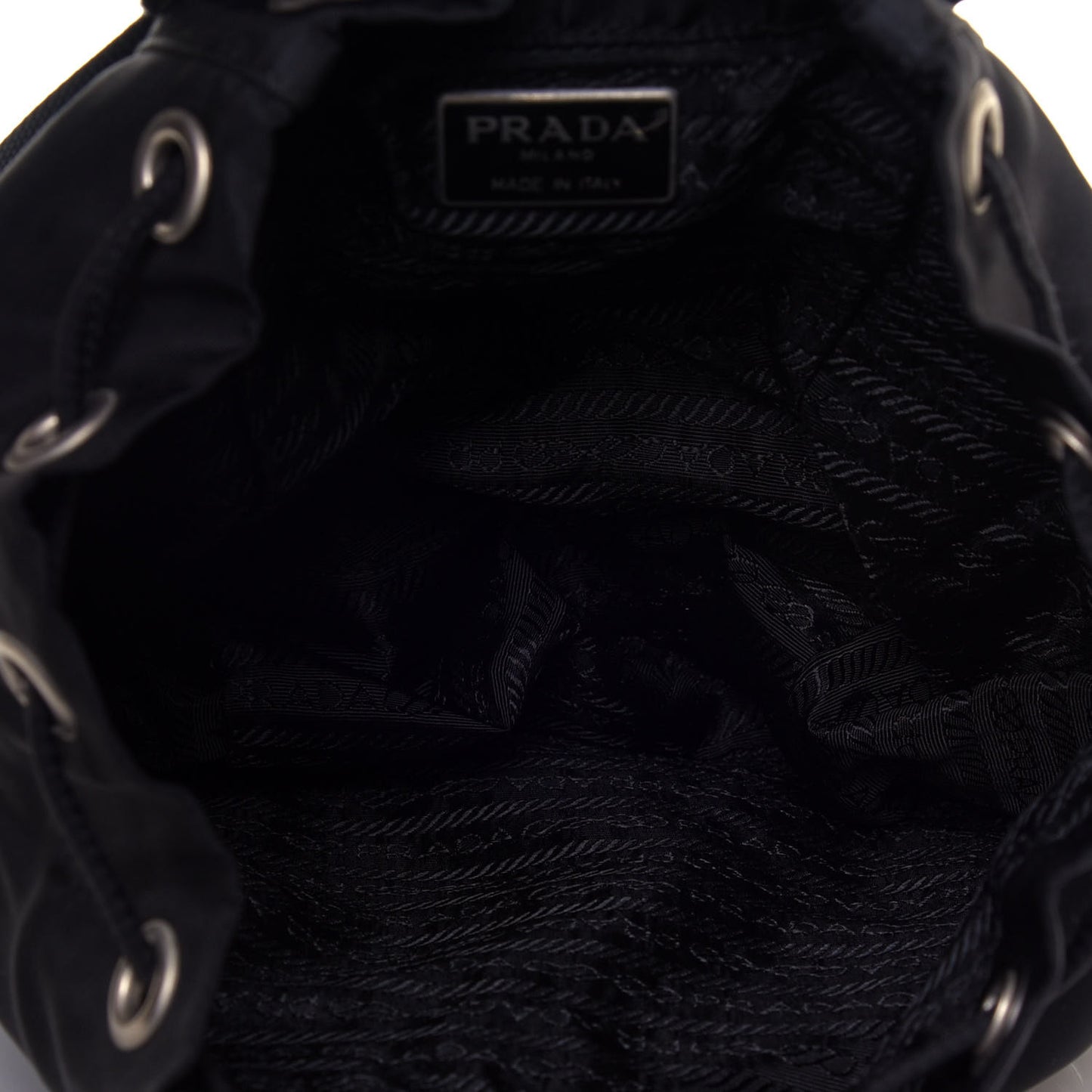 Tessuto Nylon Vela Cinch Backpack Black