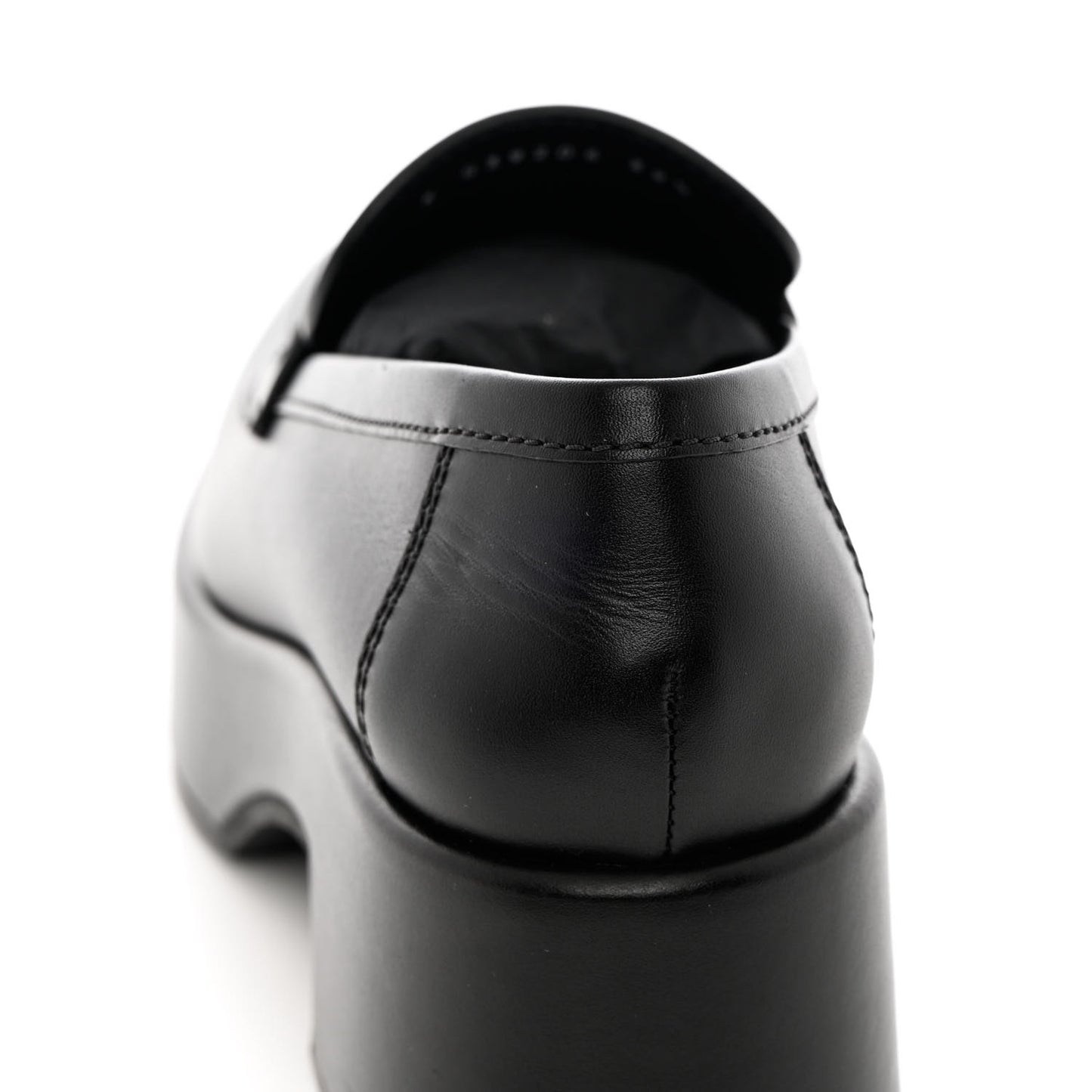 Calfskin CC Platform Loafers 39.5 Black