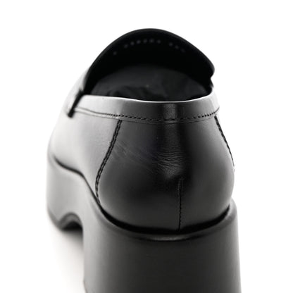 Chanel Calfskin CC Platform Loafers 39.5 Black 11 of 12