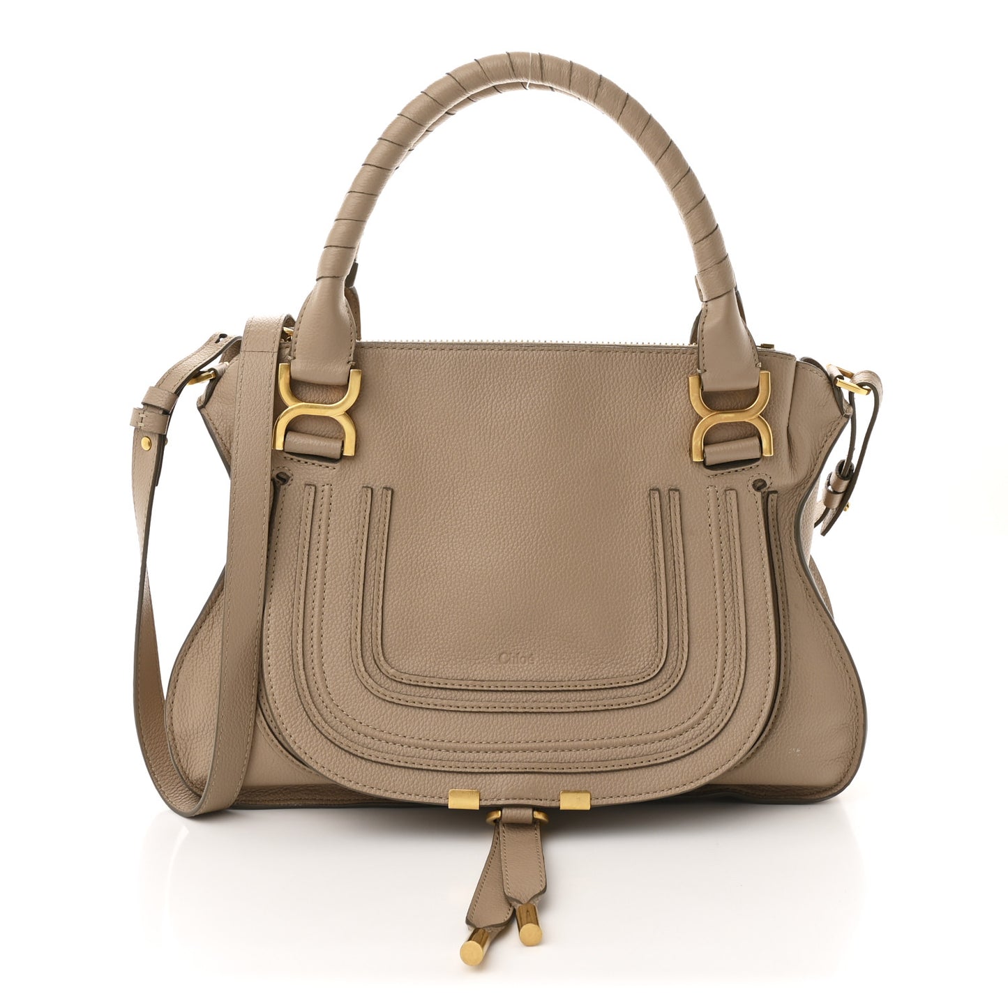 Calfskin Braided Medium Marcie Double Carry Boyish Brown