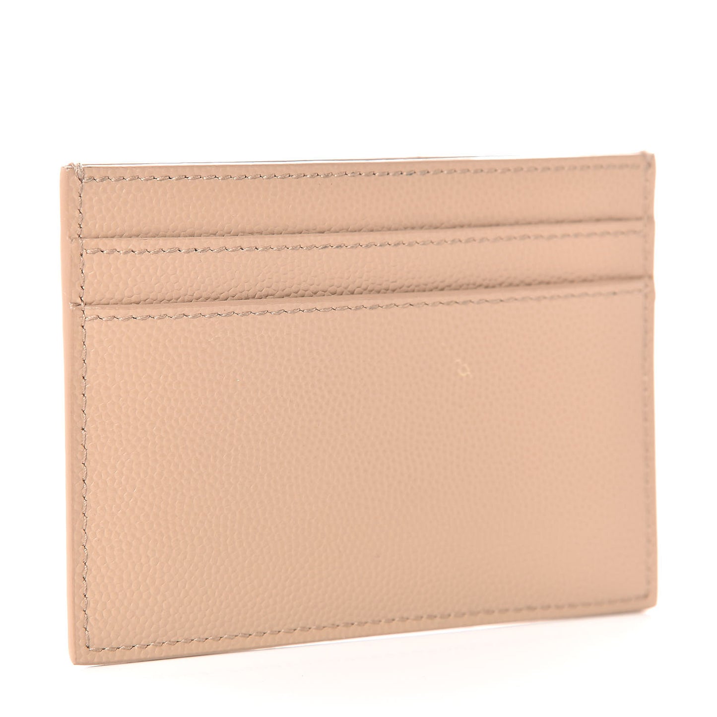 Grain De Poudre Monogram Credit Card Case Dark Beige