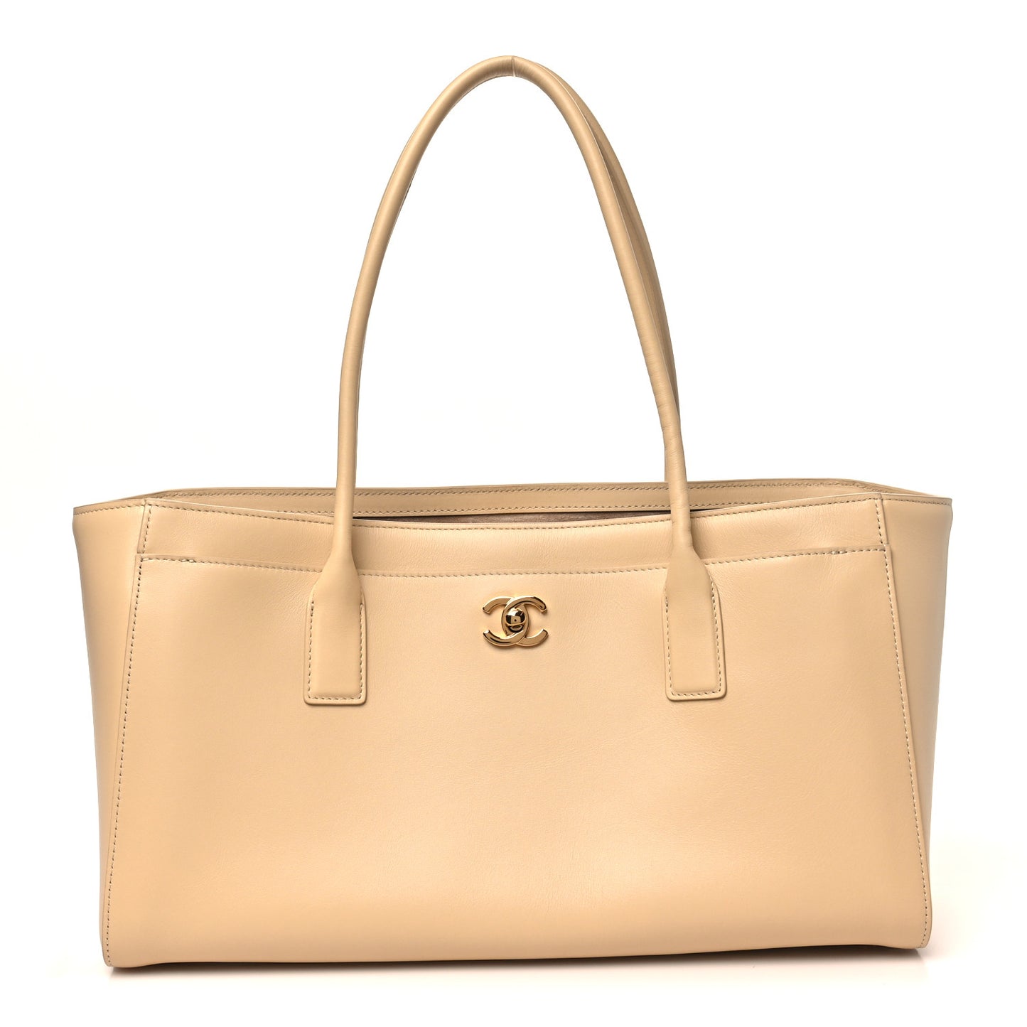 Calfskin Archetype Small Shopping Tote Beige