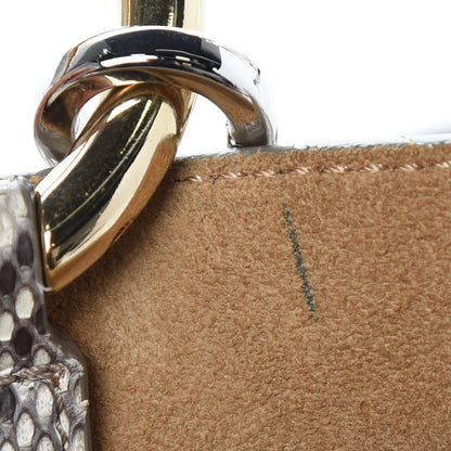 Chloe Python Suede Medium Faye Shoulder Bag Desert Beige 8 of 11