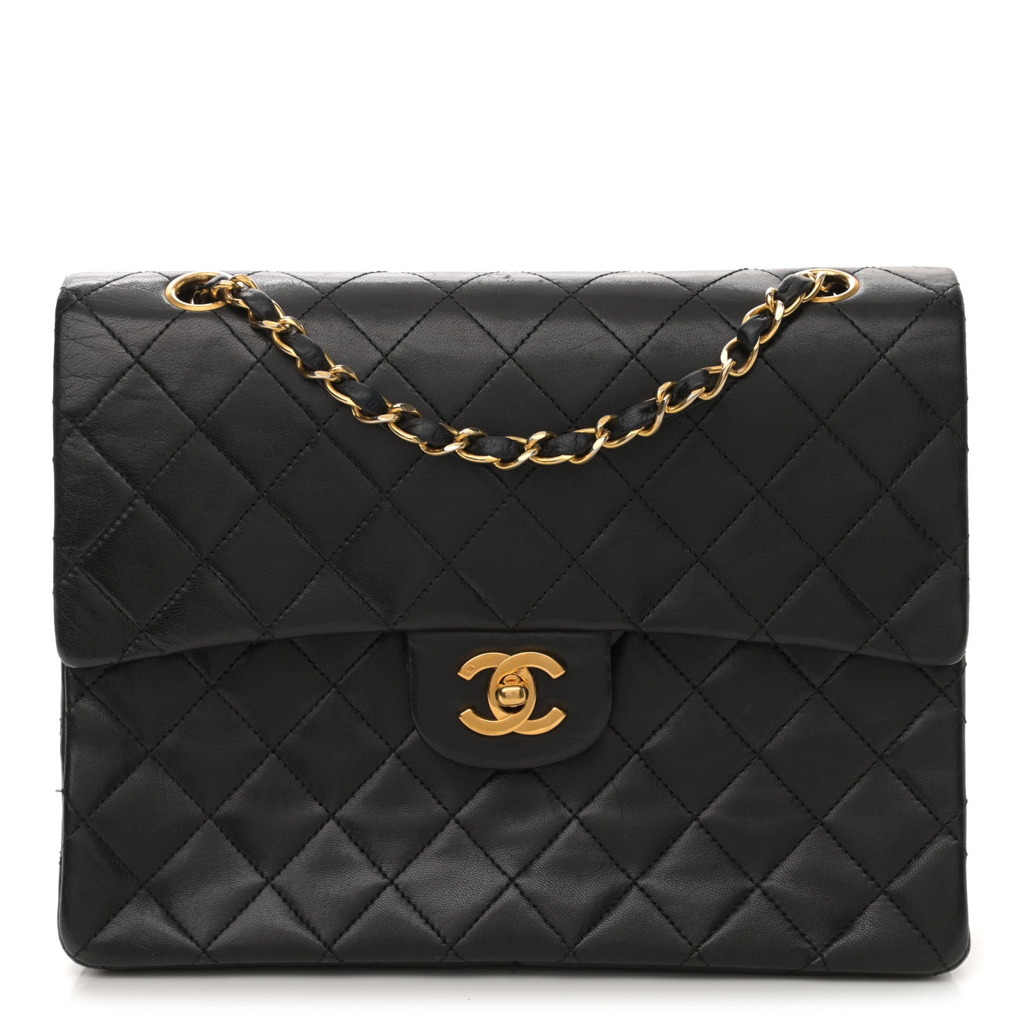 Chanel Lambskin Quilted Medium Double Flap Black 1 of 12