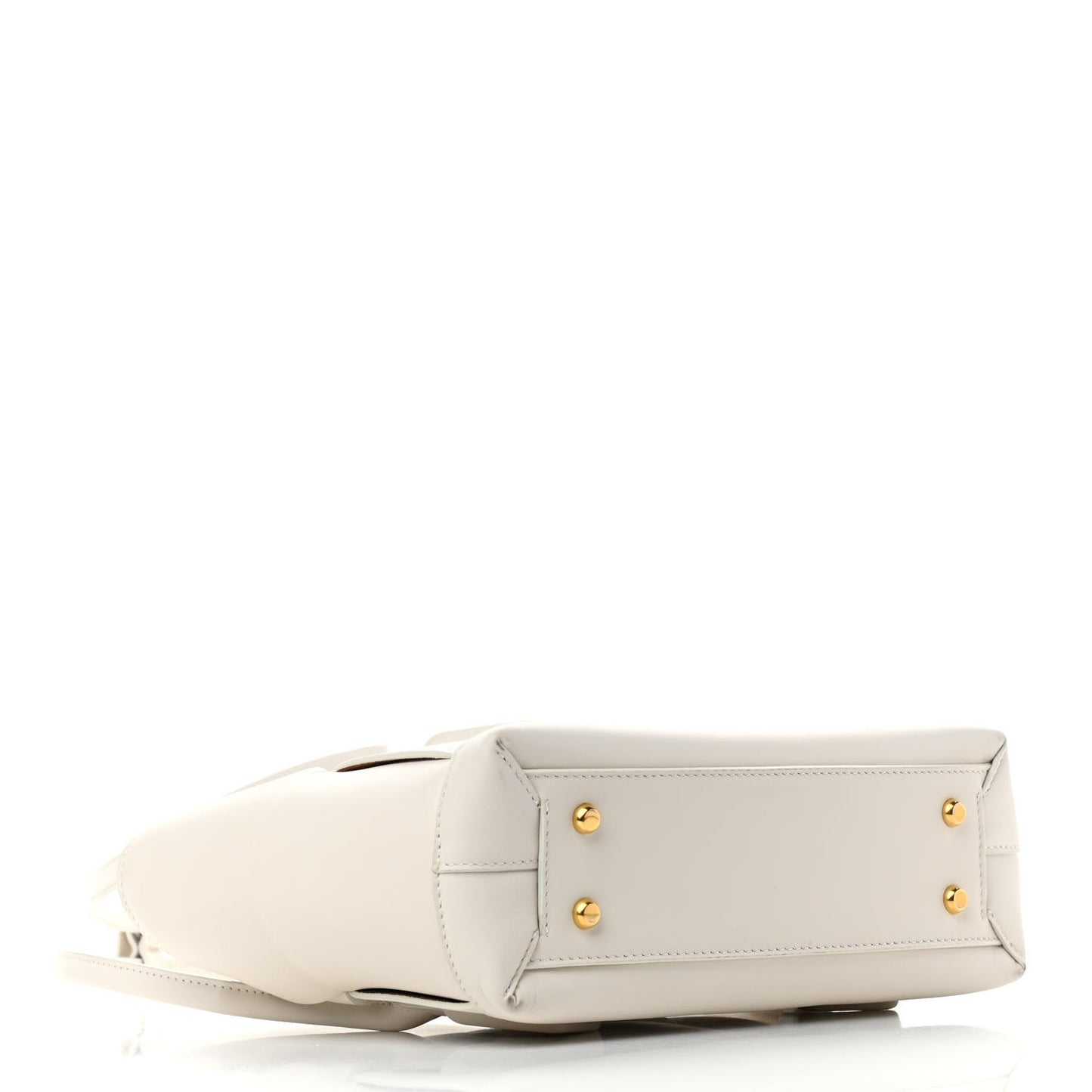 French Calfskin Maxi Intrecciato Small Arco Bianco
