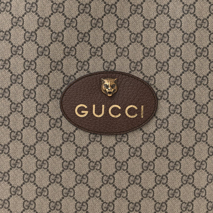 Gucci GG Supreme Monogram Neo Vintage Drawstring Backpack Beige New Acero Crop 8 of 10