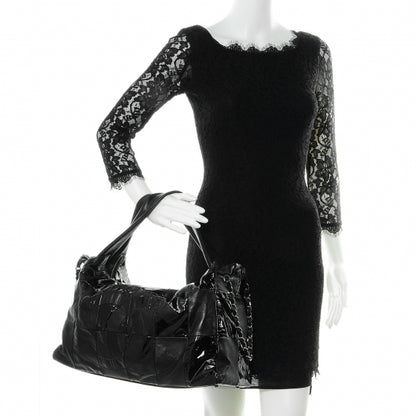 Chanel Patent Patchwork Brooklyn Hobo Black 2 of 7