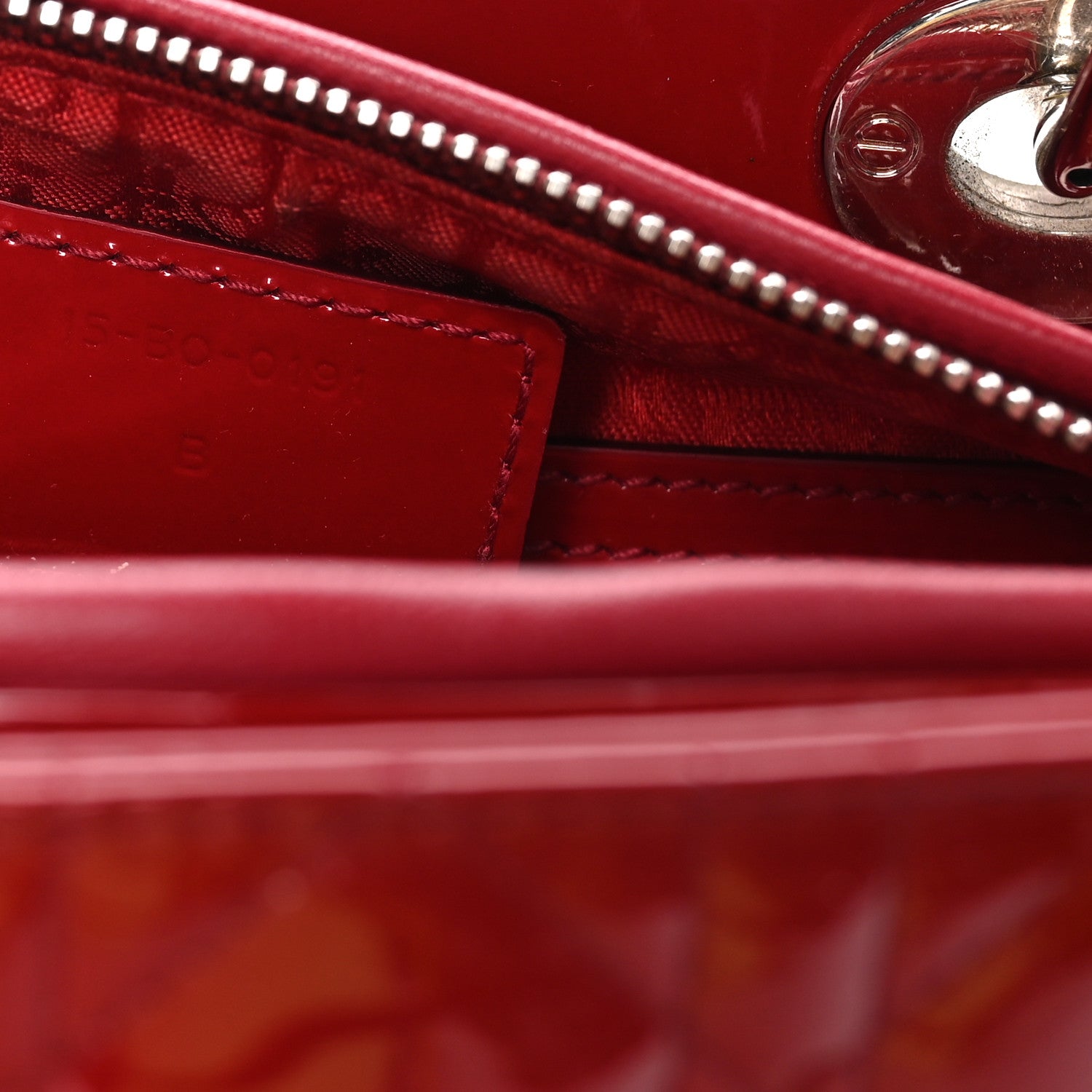 Christian Dior Patent Cannage Medium Lady Dior Burgundy Red 6 of 9