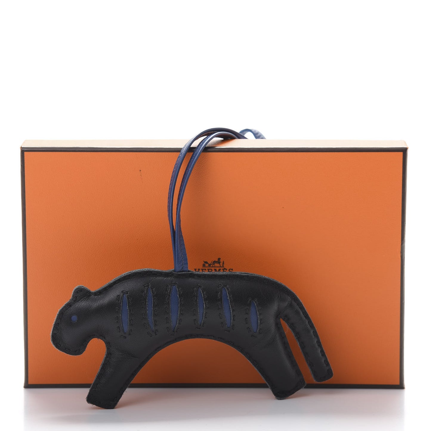 Milo Lambskin Rooroo Bag Charm Black Bleu de Malte