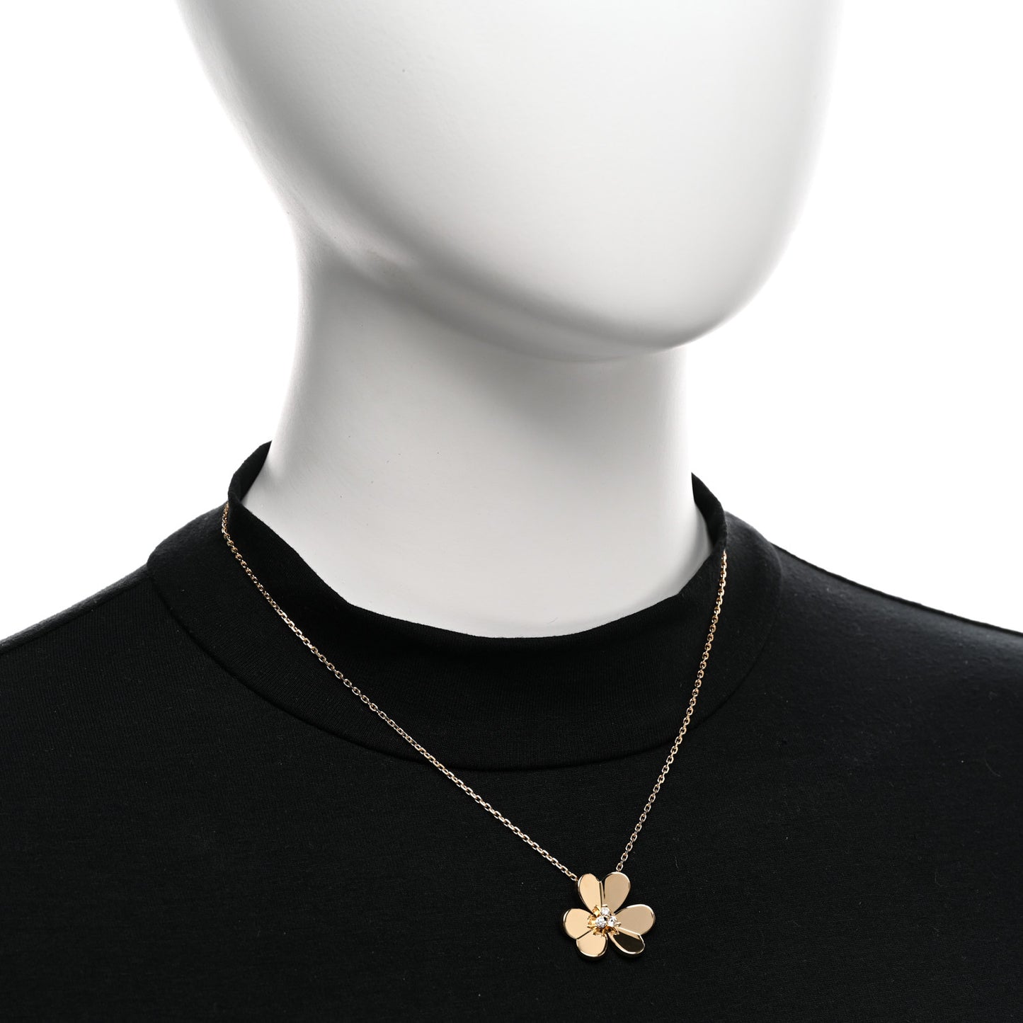 18K Yellow Gold Diamond Large Frivole Pendant Necklace
