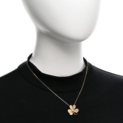 Van Cleef & Arpels 18K Yellow Gold Diamond Large Frivole Pendant Necklace 2 of 5