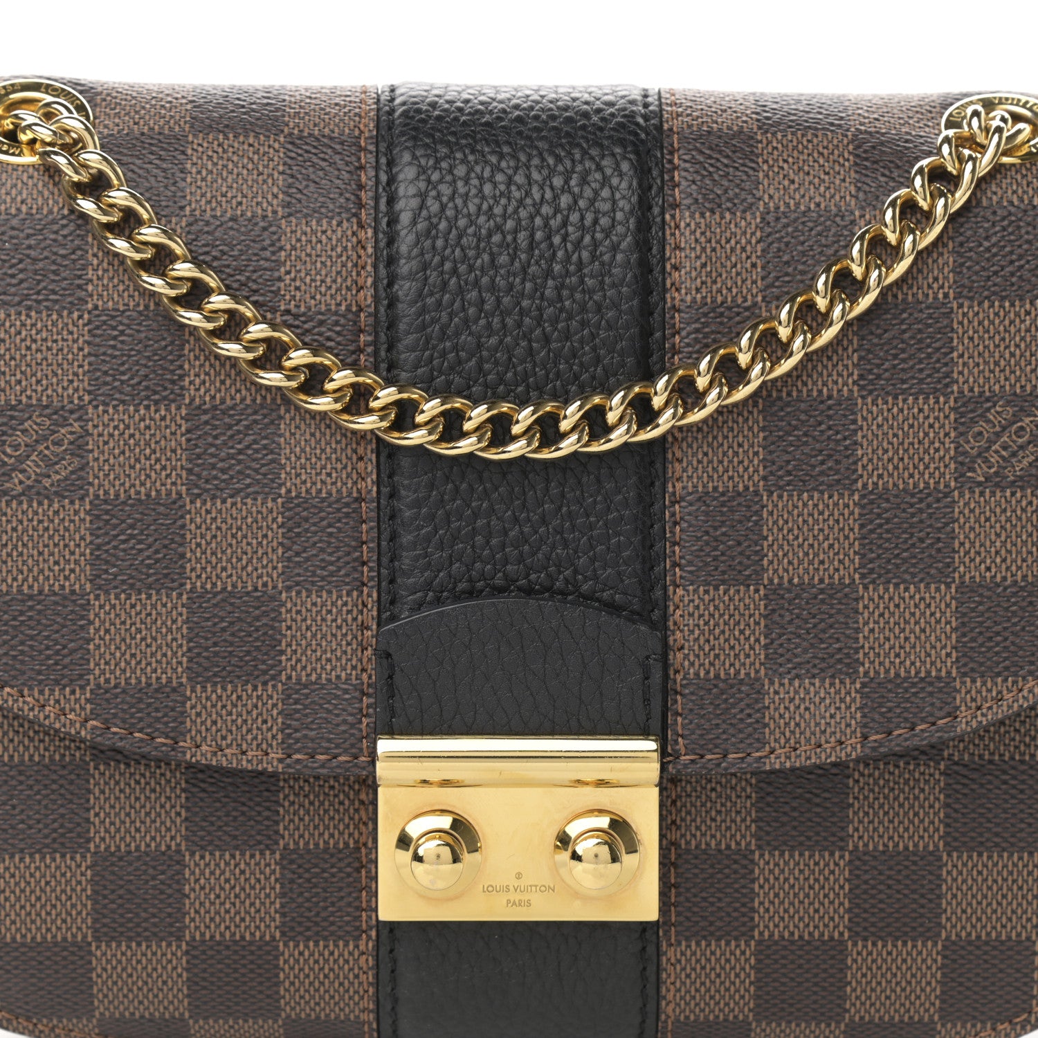 Louis Vuitton Damier Ebene Cuir Taurillon Wight Black 8 of 10