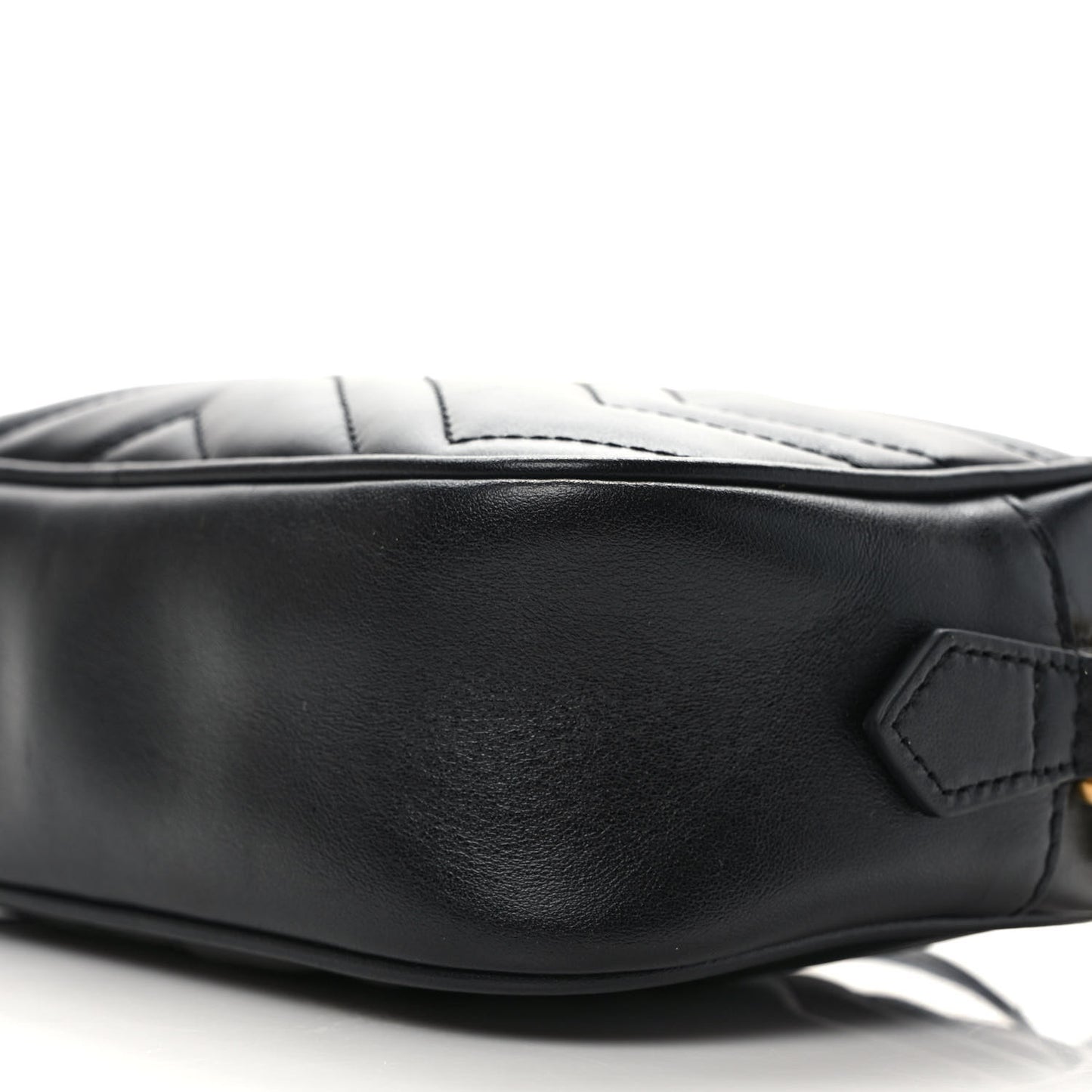 Calfskin Matelasse Mini GG Marmont Chain Shoulder Bag Black
