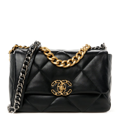 Chanel Lambskin Quilted Medium Chanel 19 Flap Black 1 of 10