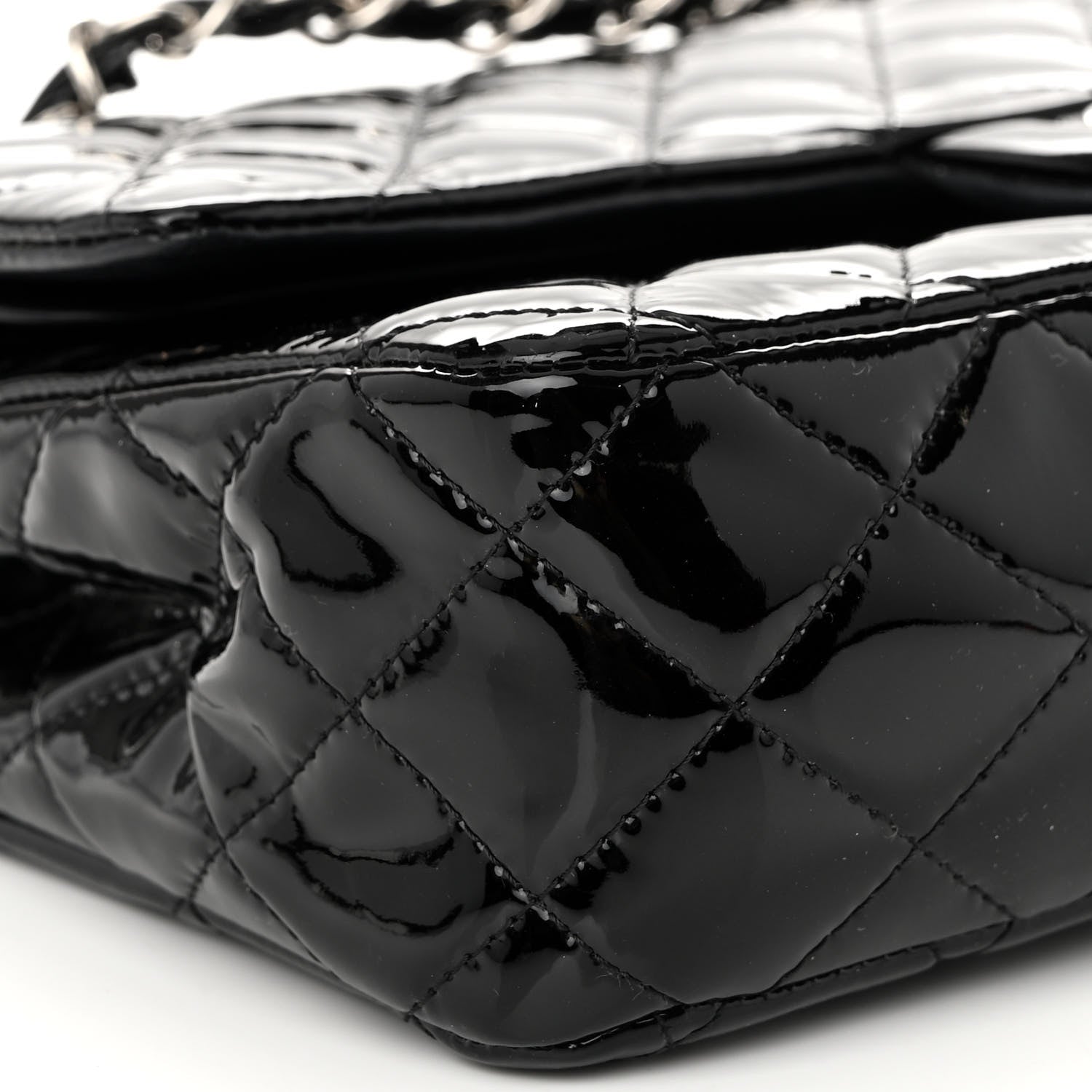 Chanel Patent Quilted Medium Double Flap Black 9 of 10