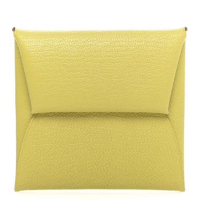 Hermes Chevre Mysore Bastia Coin Purse Lime 1 of 6