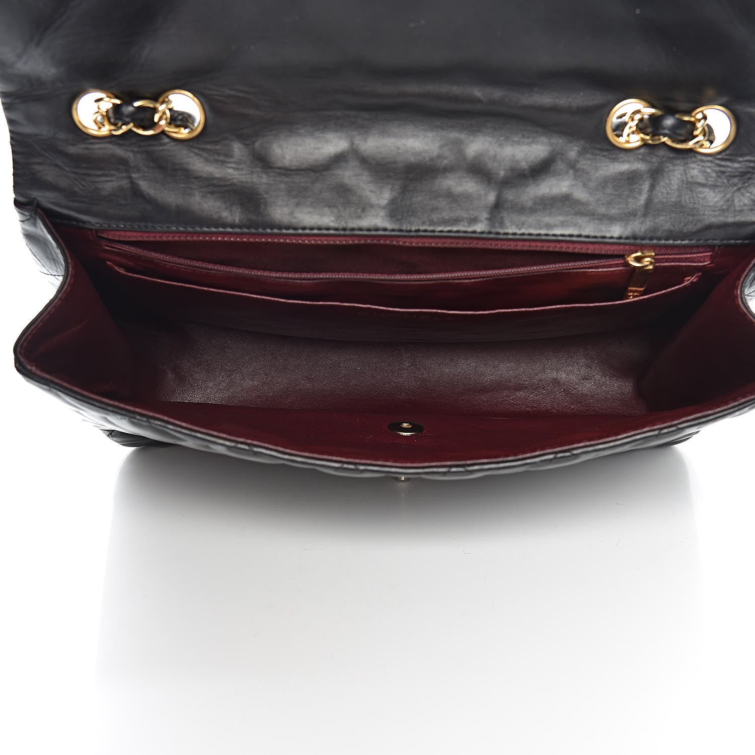 Chanel Lambskin Quilted Jumbo Single Flap Black 5 of 14