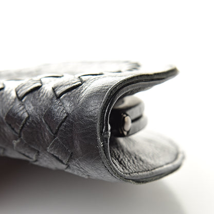 Bottega Veneta Cervo Deerskin Intrecciato Fan Clutch Black 12 of 13