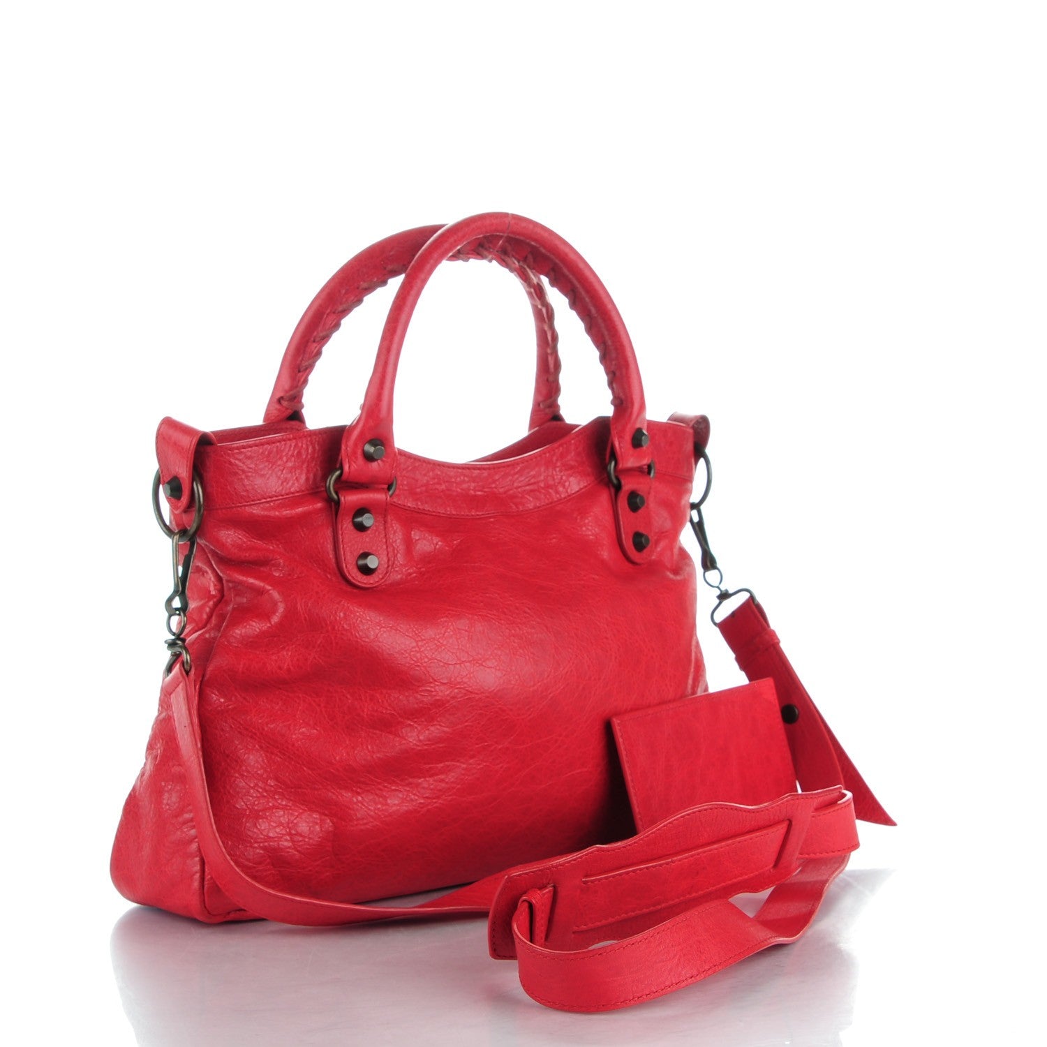 Balenciaga Agneau Classic Hardware Town Rouge Coquelicot 3 of 8