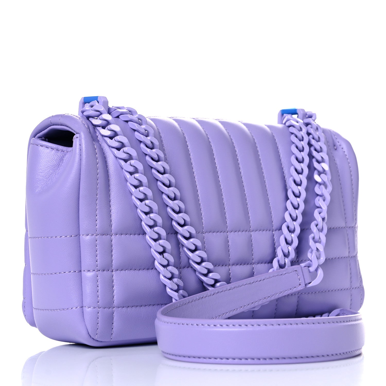 Burberry Lambskin Quilted Small Lola Bag Soft Violet 3 of 10
