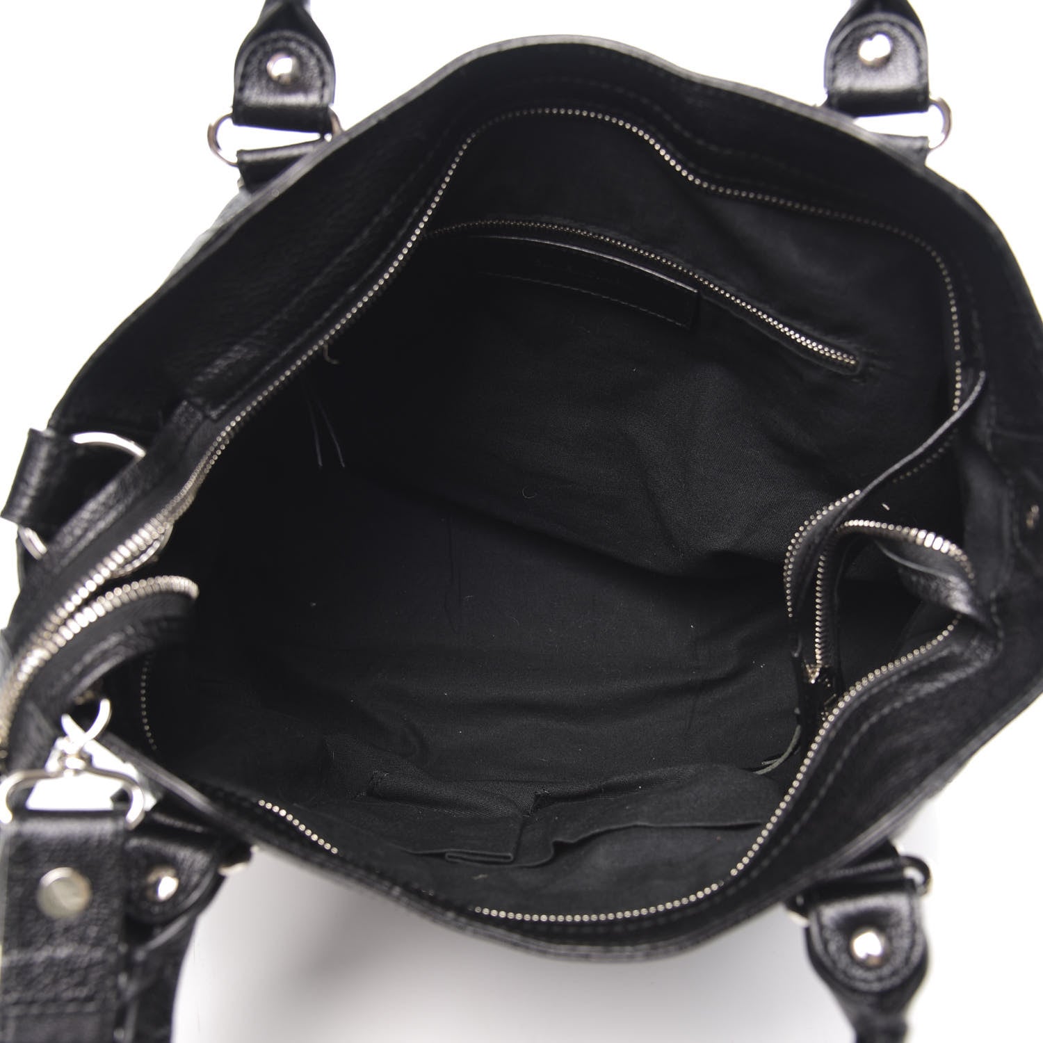 Balenciaga Chevre Silver Metallic Edge Hardware Velo Black 5 of 11