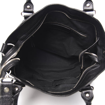 Balenciaga Chevre Silver Metallic Edge Hardware Velo Black 5 of 11