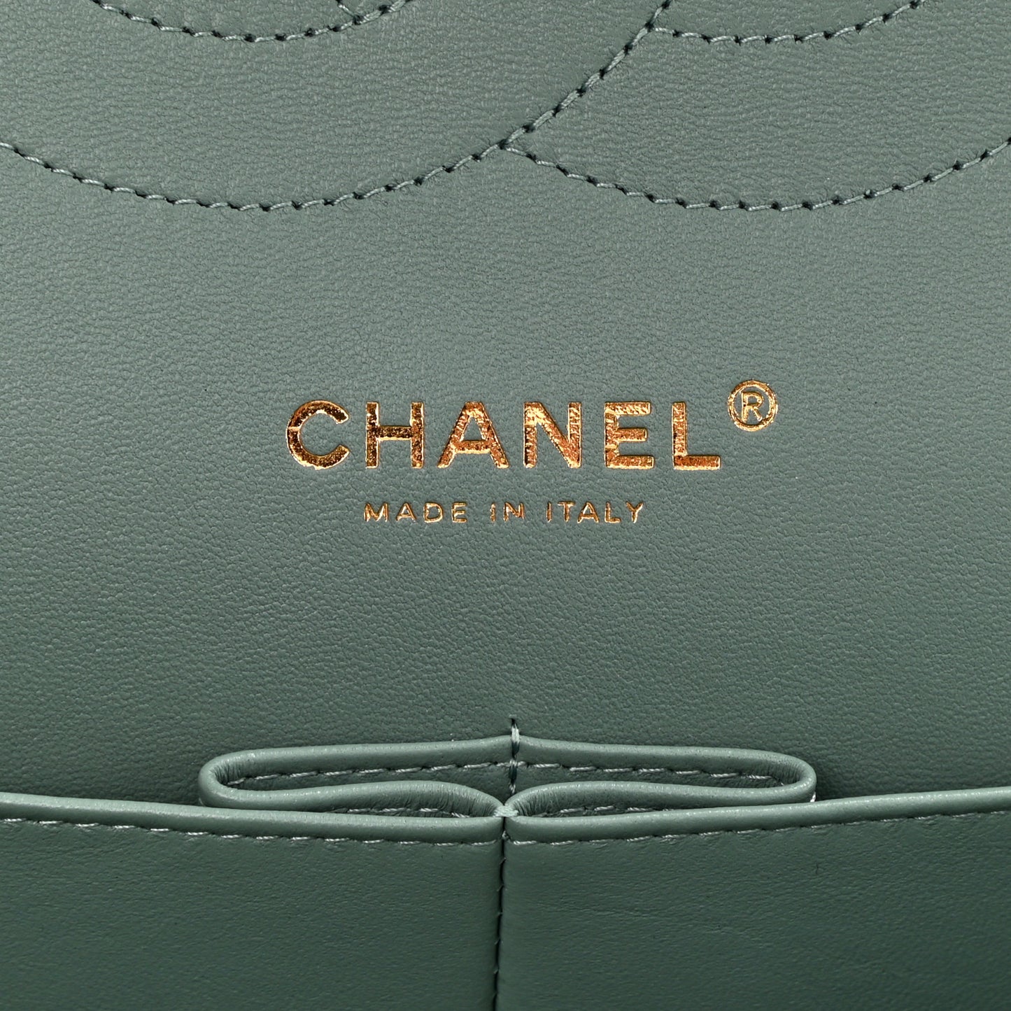 Caviar Quilted Jumbo Double Flap Dark Green