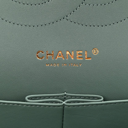Chanel Caviar Quilted Jumbo Double Flap Dark Green 6 of 11