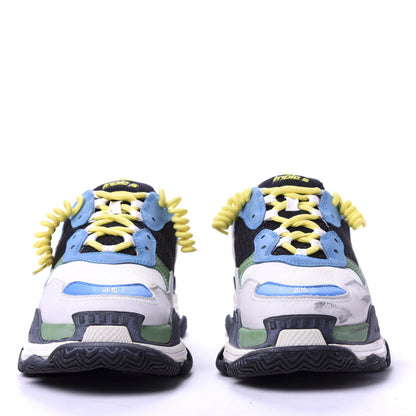Balenciaga Fabric Mesh Nappa Mens Triple S Sneakers 45 Bleu White Vert Jaune 2 of 10
