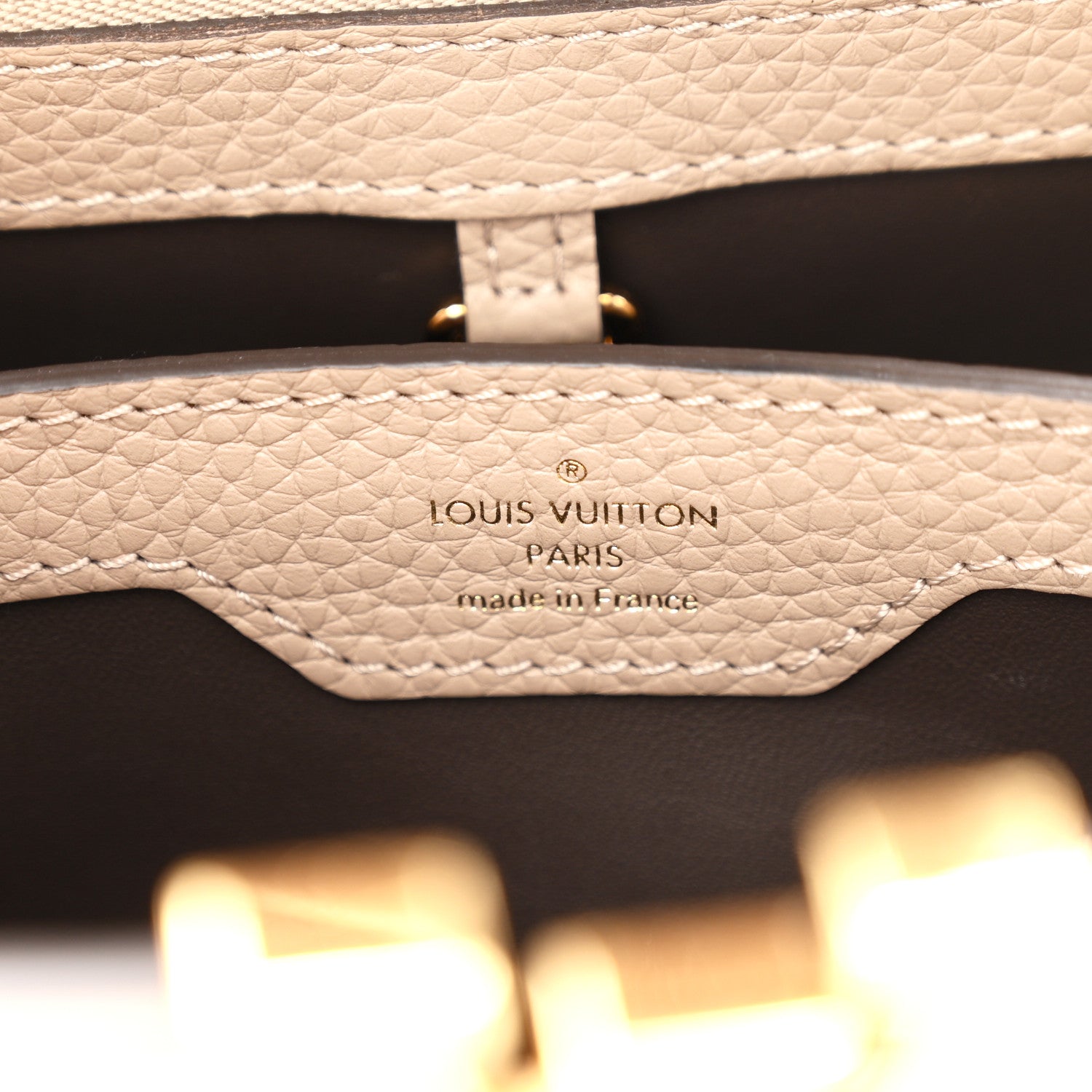 Louis Vuitton Taurillon Capucines BB Galet 6 of 9