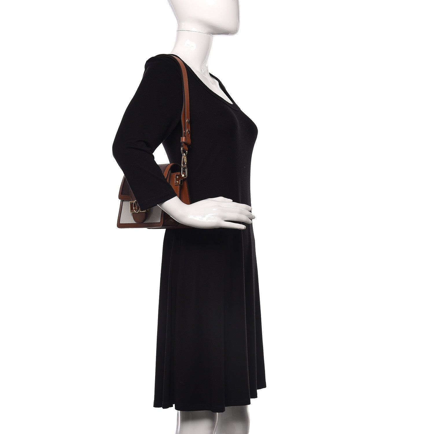 Louis Vuitton Taurillon Mini Dauphine Blackberry Snow 2 of 10