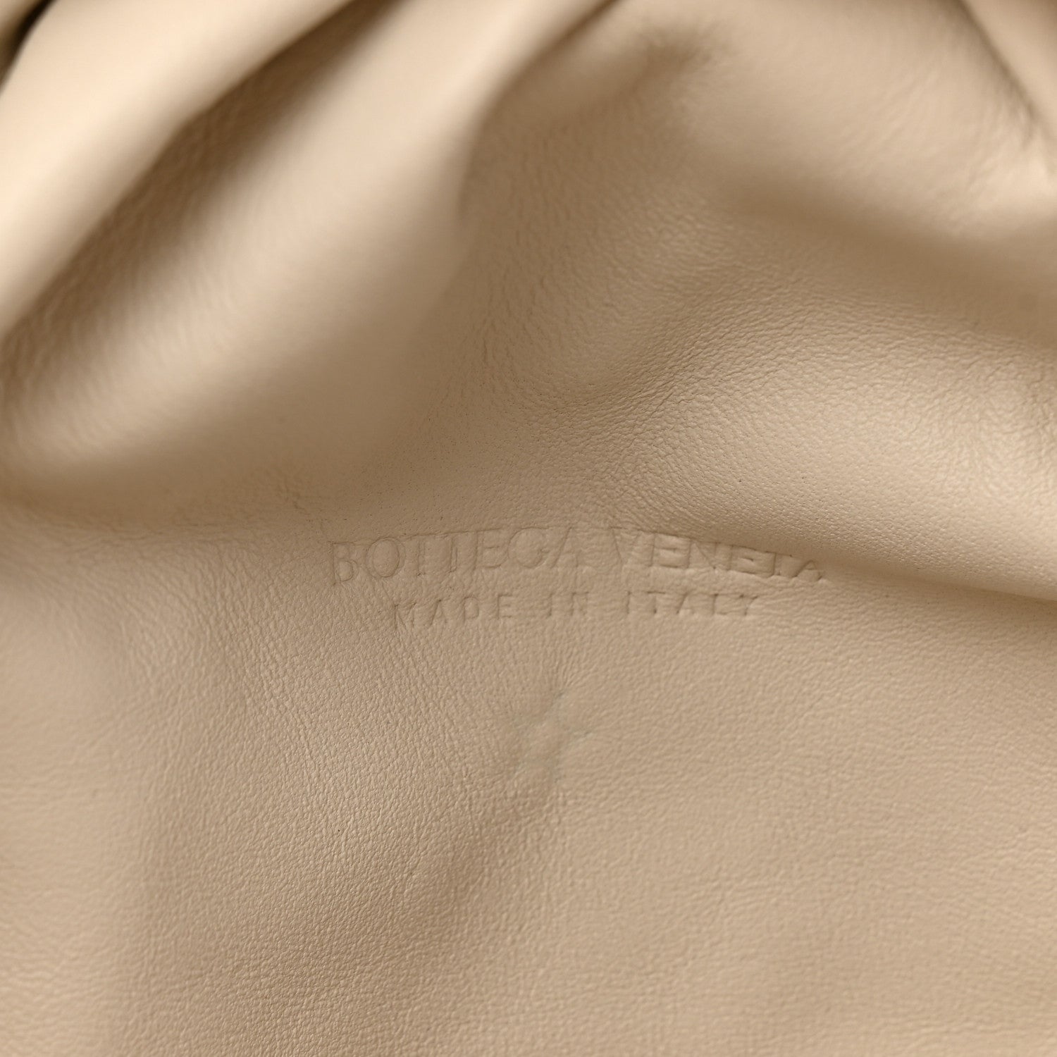 Bottega Veneta Metallic Crinkled Lambskin The Pouch Oversized Clutch Oro 6 of 10