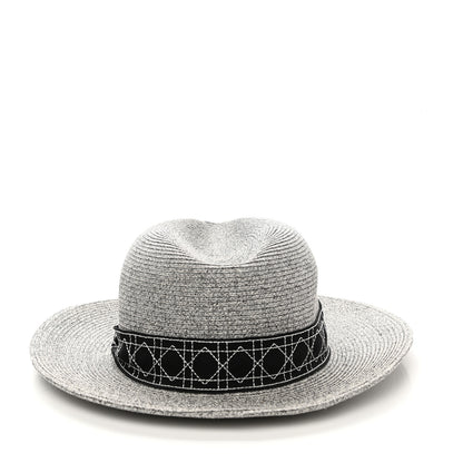Christian Dior Paper Woven Hat 57 Grey 5 of 8
